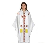 Generico Tonache pour pasteurs hommes de prêtres pour église avec casula | Costume de prêtre avec broderies pour carnaval, fêtes, mariage et photographie