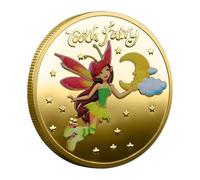 Genérico Tooth Fairy Coin, Tooth Fairy Coin-Coin à dents perdues | Changement de dents Souvenir, pièce en métal doré/argenté inadaptée aux