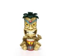 Genérico Torche Tiki solaire avec flamme LED - Tête de totem polynésienne imperméable pour extérieur | Sculpture décorative en résine durable pour jardin, terrasse ou patio avec lumière nocturne