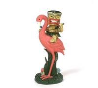 Genérico Torche Tiki solaire avec flamme LED - Tête de totem polynésienne imperméable pour extérieur | Sculpture décorative en résine durable pour jardin, terrasse ou patio avec lumière nocturne