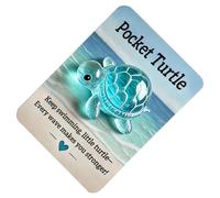 Generico Tortue étreinte de poche ~ Cartes émotionnelles de soutien à l'anxiété. La de la carte est accompagnée d'une brève phrase émouvante. L'animal est réaliste. Encouragement pour