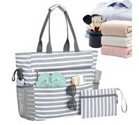 Genérico Tote de plage, sac de à l'épreuve pour femme, fourre-tout avec séparation sèche et humide, pour activités de plein air, vacances, plage, hôtel, croisière, natation, gym et camping