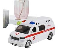 Genérico Toy Car - PP - 5,5 x 6 x 16,5 cm | Ambulance Inertia - Pretend Play Car with Light | Educational Push Toy for Preschoolers Pupils Children Yard Living Room Party Fun and Interactive Play