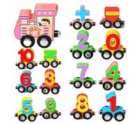 Generico Train magnétique - éducatifs magnétiques en bois de calcul mathématique - pour , garçons, filles, anniversaire, voyage, classe, maternelle, salon, Noël, fête des