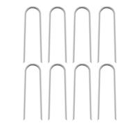 Genérico Trampoline Ground Stakes, U Stakes For Trampoline, Chain Link Fence Nail, Set of 8 High Wind Heavy Duty U Shaped Trampoline Ground Stakes For Camping Tents, Soccer Net