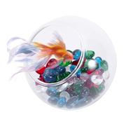 Generico Transparent Glass Betta Fish House - 2,36 x 2,36 Inches Betta Cave for Aquarium | Decorative BettaFish Cave | Hermit Crab Habitat Fishes Tank Ornaments Sleeping Nest for Aquatic