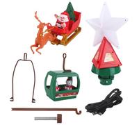Genérico Tree Topper Lighted - Rotating Snowmen Santa Christmas Tree Star for Indoor Outdoor Bedroom Party Decorations Shop School Garden Kids Adults, ABS, Electronic Components
