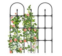 Generico Treillis d'extérieur - Support pour verticales en métal, poteaux de vis grimpants , design précis de la grille | accessoire de jardin pour fleurs de clématites, grandir