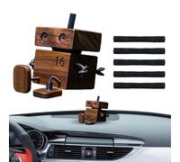 Generico Tremblements De En bois| Décoration De Tableau De Bord Pour Homme En Bois Agité| Bureau En boisDrôle Pour Moto Auto-activé Par Un Sourire À EvDecor Pour La Chambre À La Maison