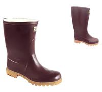Generico Trento Bottes de travail en caoutchouc, caoutchouc 85 %, doublure en coton, semelle de charme, Made in Italy, Bûche marron Art 24, 42 EU
