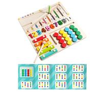 Genérico Trieur de formes pour tout-petits, labyrinthe de perles sensorielles en bois avec jeu d'association, jouet éducatif interactif pour préscolaires