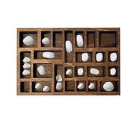 Generico Trinket Shelf - Wood, 7 x 5 x 1 in Miniature Shadow Box Multi-Slot Display | Wall-Mountable Or Rustic Cubby Organizer, Display Case For Figurines, Collectibles, Crafts, Home Decor