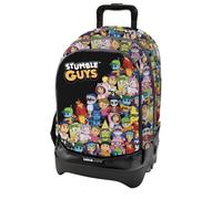 Generico Trolley Sac à dos d'école Dream Cross, décrochable de nouvelles roues, escales, avec chariot amovible TINTAUNITA stumble guys