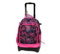 Generico Trolley Sac à dos d'école Dream Cross, détachable de nouvelles roues, escales, avec chariot amovible Teen Pool Over Bleu