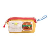 Generico Trousse à crayons avec design d'ours en peluche Cartoon, trousse multifonctionnelle, pour étudiants, garçons et filles, enseignants, université, bureau, maison et voyage, jaune,