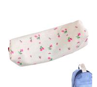 Generico Trousse florale, trousse à crayons, organisateur de maquillage, stylo à crayons, organisateur de maquillage, organisateur de papeterie pour femmes et garçons, rose, Fare riferimento alla
