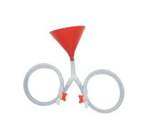 Generico Tube de remplissage pour bière en plastique étanche - Entonnoir long et épais pour les fêtes, les festivals et les bars - Outil essentiel pour Bar(Double Tube)
