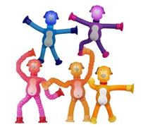 Genérico Tube Pop pour chien extensible - Tube de stress extensible Sensory Suction Cup 5X - Tube de stress télescopique extensible pour fêtes et récompenses