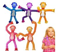 Generico Tubes pop jouet pour chien, chien pop tube, 5 x jouet d'aspiration pour animaux, coupe d'aspiration télescopique Pop fêtes sensorielles pour 3-5 ans récompense pour