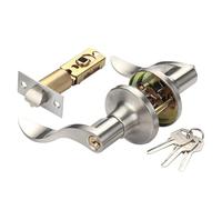 Genérico Türgriffschloss - Robustes -Eingangstürschloss Im Wellenstil, Hochwertige Metallkonstruktion Mit Sicherem Griffdesign, Langlebig Und Stilvoll | Perfekt Für Innen Außen Haus Wohnung Büro Eing