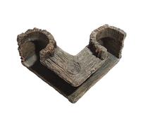 Generico Tunnel Aquarium Refuge Poissons Crevettes | Accessoire Angle Double Entrée | pour Betta Crevettes Cobite Eau Douce | Grotte Résine Robuste Sous L'eau | Nettoyage facile