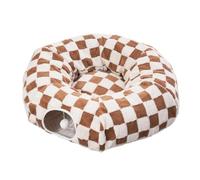 Generico Tunnel pour chat - Jouet en toile respirante pour chat - Tente pliable avec trou de perçage en forme de donut lavable en machine pour chaton endormi
