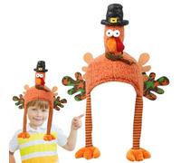 Generico Turkey Hat 9,45 x 5,51 x 4,72 Inches, Chicken Hat, Lightweight | Comfortable Plush Turkey Cap, Chicken Leg Cap For Teenagers, Adults Thanksgiving, Holiday, Family Events