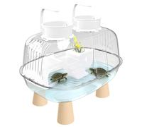 Genérico Turtle Tank - USB Powered Reptile Habitat with Light, Indoor Turtle Tank with Basking Light for Frogs Crabs Snakes Leopard Gecko Reptile Habitat Home Office Balcony Aquarium Use