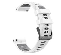 Genérico Two-tone 22 Silicone Watch Band For Forerunner 965/955/945/935 For Instinct/2/Solar/Esports Quick Release Bracelet Straps(White gray)