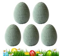Generico Œufs de Pâques tricotés | 5 Pieces Easter Eggs for Spring Celebrations Knitted | Knitteds Spring Party Favors for Vase Wreath Garland Home Dining Workplace Party Celebration | Pastel Eggss