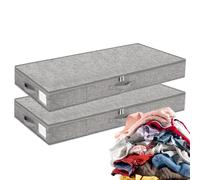 Generico Under The Bed Storage, Clothes Toys Organizer, 2 pièces Underbed Organizer with Lid For Moving Dorm Room Bedroom College Closet Apartment Clothes Toys Comforters