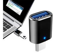 Generico USB to Adapter - Aluminium Alloy 3 x 1,6 cm 5 Gbps Convertisseur | Male to USB 3 Female Adapter with LED Indicator Light | Fast Charge and Data Transfer for Laptop PC Charger Power Bank