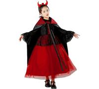 Generico Vampire Costume - Tenue gothique pour femme, robe de vampire sexy | Vêtements de la reine du vampire, robe royale noire élégante, costume de fête effrayant, cosplay d
