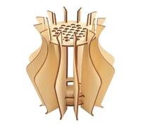 Generico Vases pour bouquets de fleurs, jardinière en bois décorative, pot puzzle en bois pour fleurs, pour terrasse, rebord de fenêtre, étagère, table intérieure, extérieur, salon, entrée, maison