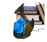 Generico Veilleuse Dragon Sculpture sur le thème fantastique avec LED bleue | Statue Lampe de bureau en forme de dragon pour maison, bureau, dortoir, salon, chambre, table, table de chevet, vitrine