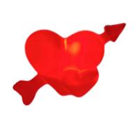 Generico Veilleuse en forme de cœur - Lampe décorative en forme de cœur pour Saint Valentin - Veilleuse romantique pour salle de bain, couloir, bureau, bibliothèque, entrée, chevet, hôtel, dortoir