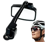 Genérico Vélo de cyclisme - Lunettes de cyclisme, casque avec rétroviseur | Réflecteur multi-angle réglable, miroir de lunettes de vélo, miroir de vélo monté sur lunettes