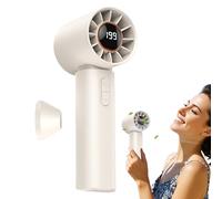 Genérico Ventilateur à main - Petit ventilateur personnel avec Air Turbo Tech | Puissant de petite batterie | Moteur à grande vitesse de rééducation de type C pour filles, femmes