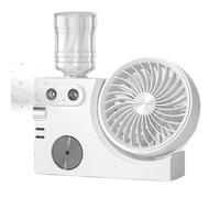 Generico Ventilateur avec brumisation - Refroidisseur rechargeable USB, ventilateur à nébulisation, pour chambre de dortoir bureau, été maison intérieure bureau