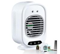 Genérico Ventilateur avec nébuliseur, accessoire rafraîchissant personnel avec charge USB, petit ventilateur silencieux avec 3 modes réglables pour voyager, camping, chambre, plage, extérieur