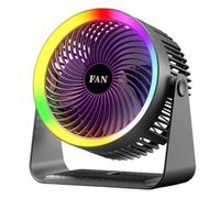 Generico Ventilateur de bureau silencieux, alimenté par USB, 5 vitesses de vent, 17,5 x 8,5 x 18,5 cm, inclinaison réglable, appareil de refroidissement personnel pour la maison, l'intérieur