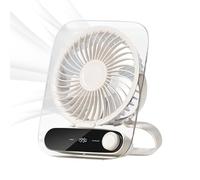 Genérico Ventilateur de bureau silencieux, ventilateurs pliables silencieux, appareil portable rechargeable avec lumière, rafraîchisseur d'air pour montage mural, pour chambre et extérieur