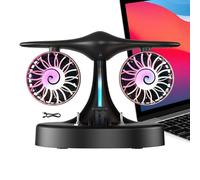 Generico Ventilateur de Chevet 3 Vitesses Refroidissement Double Nébulisation, ventilateur personnel pour chambre, Pour La Maison Bureau École Voyage Été Camping Vacances