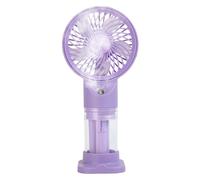 Generico Ventilateur de nébuliseur portable | Ventilateur manuel rechargeable | Ventilateur à air USB rechargeable pliable pour maison, bureau, plage, salle de sport, voyage d'événements