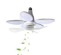 Genérico Ventilateur de plafond avec de lumière, araignée pliable 2 en 1 à 3 vitesses, ventilateur de plafond avec LED et lumière - Pour maison, cuisine, chambre, salle de bain, bureau