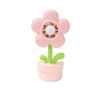 Generico Ventilateur De Pot De Fleurs - Dispositif De Refroidissement Du Débit D'air Réglable, Ventilateur De Batterie De Style Dessin Animé, Outil De Nébulisation Avec Lumière Environnementale
