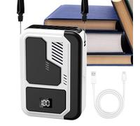 Generico Ventilateur de vie: ventilateur de taille mains libres, ventilateur de clip | Relier à air numérique à 3 vitesses, ventilateur de refroidissement rechargeable USB pour la randonnée pour le