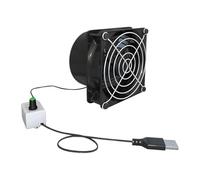Genérico Ventilateur d'extraction USB avec vitesse réglable et conduit de ventilation, mini ventilateur portable extracteur d'air pour cuisine, salle de bain, fenêtre et toilettes