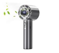 Generico Ventilateur électrique personnel,Ventilateur portable rechargeable et compact | Refroidisseur d'air à affichage numérique pour femmes hommes garçons