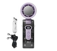 Generico Ventilateur électrique portatif,Ventilateur de refroidissement pliable avec de refroidissement instantanée | Refroidisseur réglable avec lumière LED pour le travail libre sport nuit et